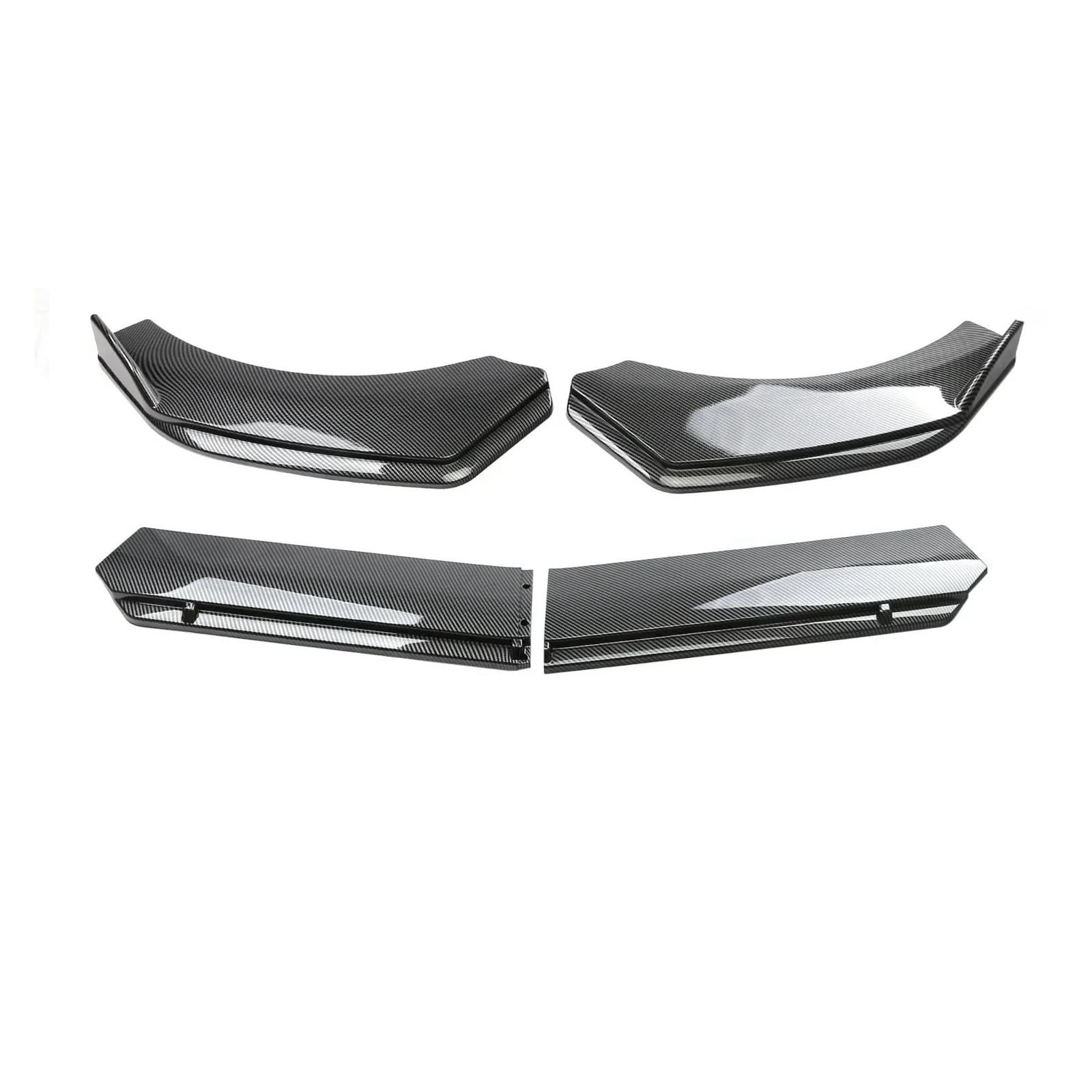 Frontspoiler Lippe Für Clio 4 5 RS GT 1993-2021 Auto Vorderen Stoßfänger Kinn Lip Spoiler Körper Kits Splitter Rock Diffusor Schutz Wache Frontstoßstange Spoiler(Carbon Fiber)