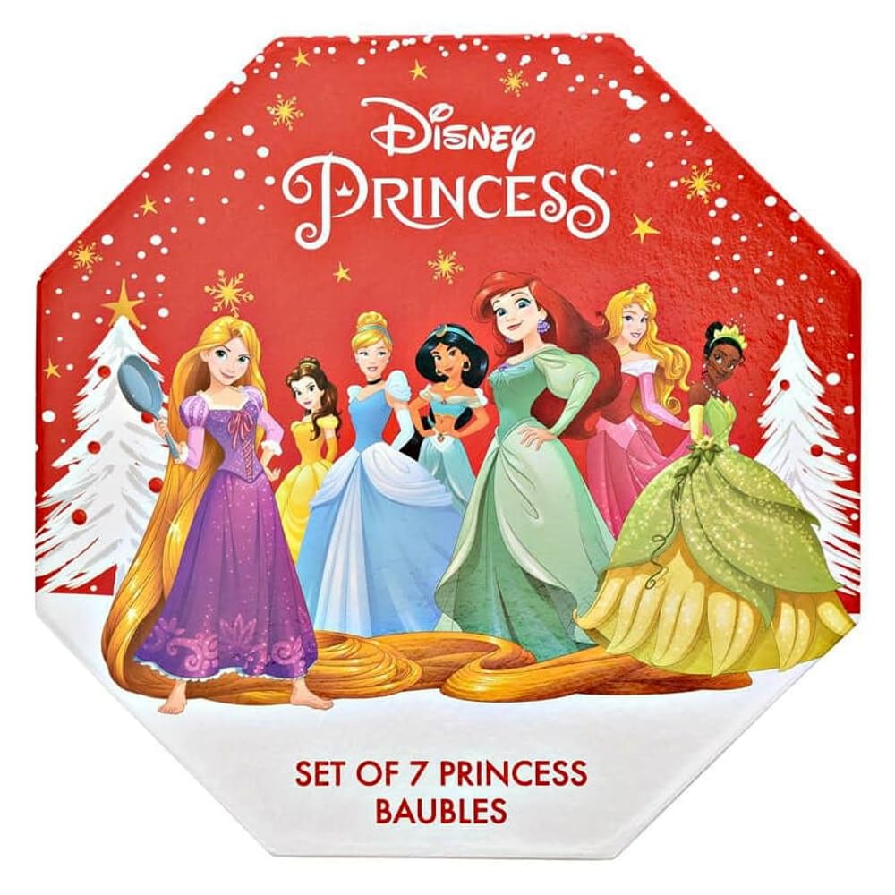 Disney Princess Set mit 7 glitzernden Acryl-Kugeln