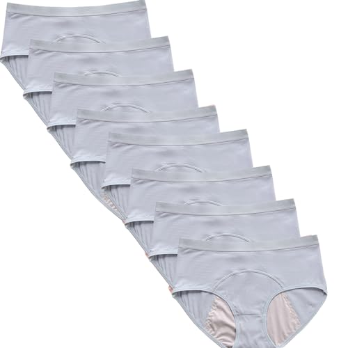 8pcs PeriodenunterschwäSche Starke Blutung, Reine Baumwolle Inkontinenz Slip, Perioden Bademode Zum Schwimmen, Femtis Perioden UnterwäSche