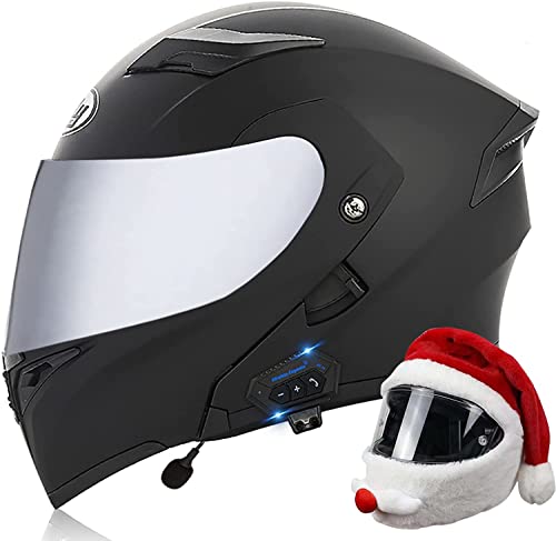 Motorrad Integrierter Bluetooth Modularer Klapp-Motorradhelm DOT/ECE-Zugelassener Mit Doppeltem Sonnenvisier Leichter Integral-Motorradhelm Für Erwachsene Herren Damen