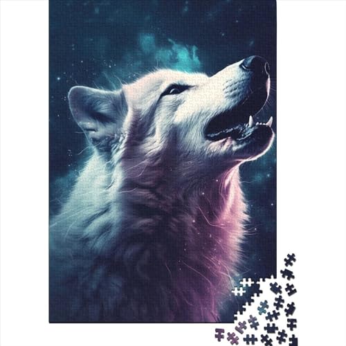 Husky-Hund-Holzpuzzle für Erwachsene und Teenager, 500 Teile für Erwachsene, schwierige Puzzles, Holzpuzzles für Erwachsene und Teenager (Größe 20,47 x 14,96 Zoll)