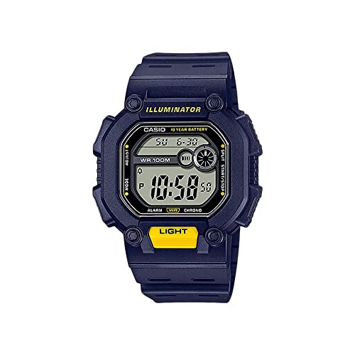 Casio Herren Heavy Duty Digital Quarz Harz Armband Blau 42 Casual Uhr (Modell: W-737H-2AVCF), Blau