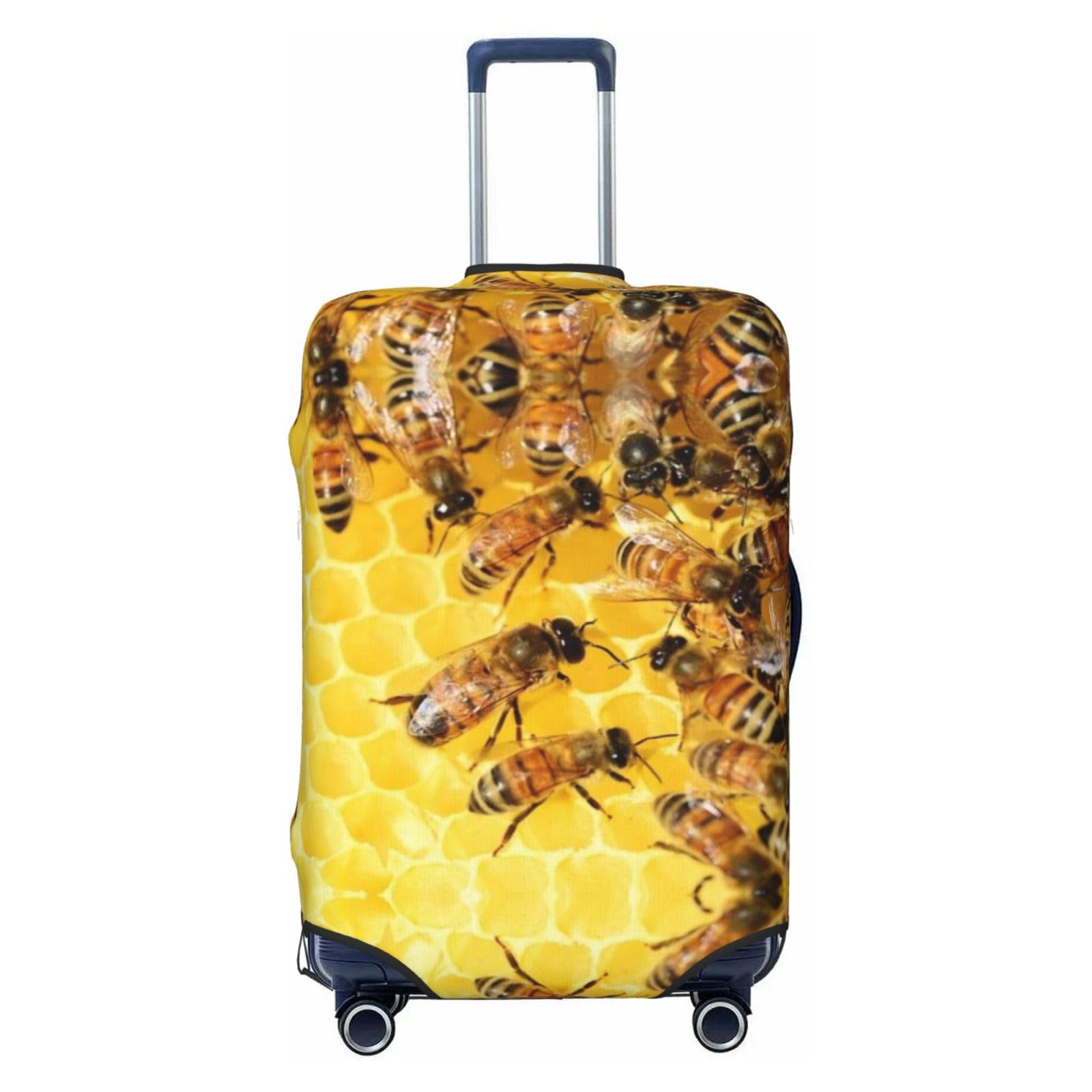 Miniks Cute Bees Reisegepäckabdeckung, robuster Koffer-Schutz, passend für 45,7 - 81,3 cm große Gepäckstücke, Größe XL, Schwarz, X-Large