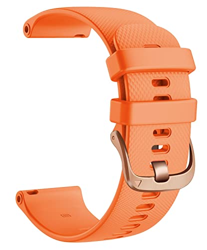 BANDKIT Correa Silikon-Uhrenarmband für Garmin Venu/GarminMove 3 Luxe/Vivoactive 4, rotgoldene Schnalle, Smartwatch-Armband, For Bracelet B5, Achat