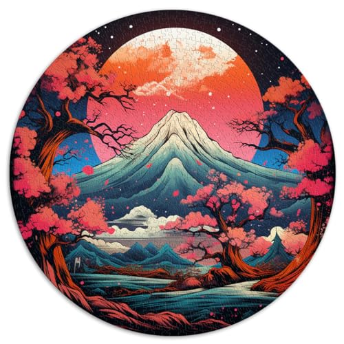 Puzzlespiel „Ukiyo e Vollmond Sakur“ 1000 Teile Puzzle 67,5 x 67,5 cm Puzzles für Lernspiele, herausforderndes Spielzeug, tolles Geschenk für | Spiele