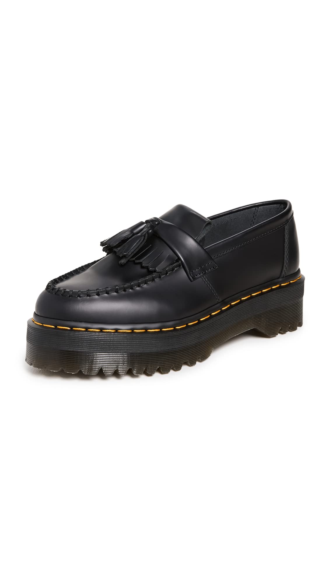 Dr. Martens Damen Adrian Quad Plateau Loafer, Schwarz, 42 EU