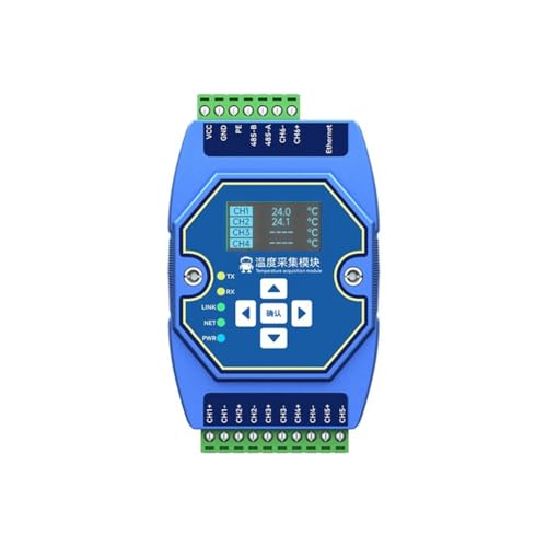 Mkcavne Temperaturerfassungsmodul 4-Wege PT100 RTD Modbus RS485 Ethernet-Schnittstelle Gateway Watchdog DNS