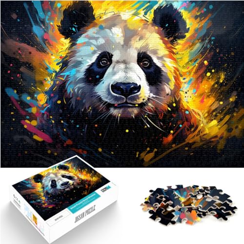 Puzzle, Farbzeichnung eines Fantasy-Pandas. Puzzle aus Holz mit 1000 Teilen. anspruchsvolles, unterhaltsames Spiel für die ganze Familie. 1000 Teile (50 x 75 cm).