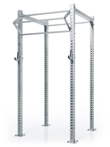 ATLETICA R8 Magma | Outdoor Power Rack | Edelstahl Speziell für das Training im Außenbereich | Modular erweiterbar | J-Hooks und Klimmzugstange