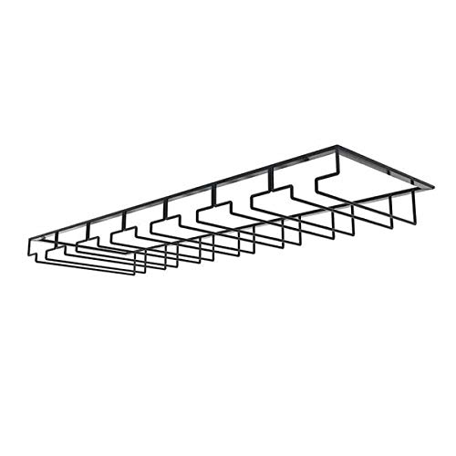 TentHome Glashalter Weinglas-Halter Edelstahl Gläser Hanger Weinglashalterung Gläserhalter Gläserschiene mit Schrauben für Bar, Zuhause, Cafe, Küche (7 Reihen)