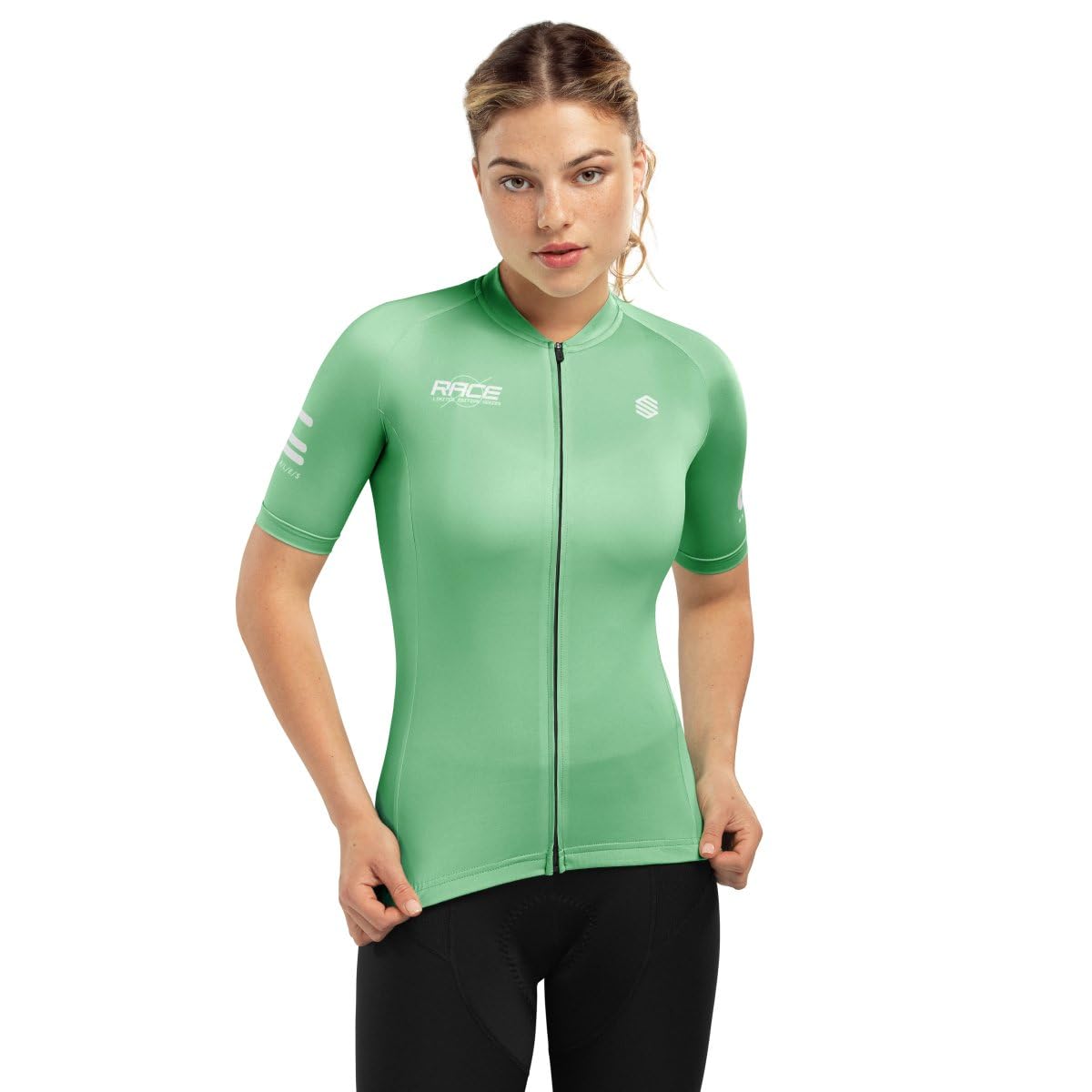 SIROKO - Biologisch Abbaubares Radtrikot für Damen Bio Race Flecha - S - Grün