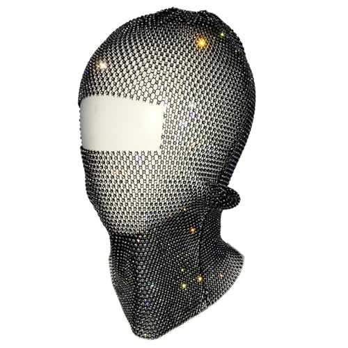 LIbgiubhy Glitzer-Strass-Hut, elastisch, glänzend, Nachtclub, Halloween, Karneval, Festival, Clubwear, Erwachsenenhut