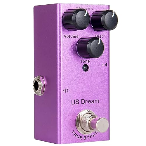 Vintage Overdrive Pedal Guitar Effect Pedal Warm Overtones True Bypass For Precise Effect Tailoring Accessories Knob Overdrive Pedal