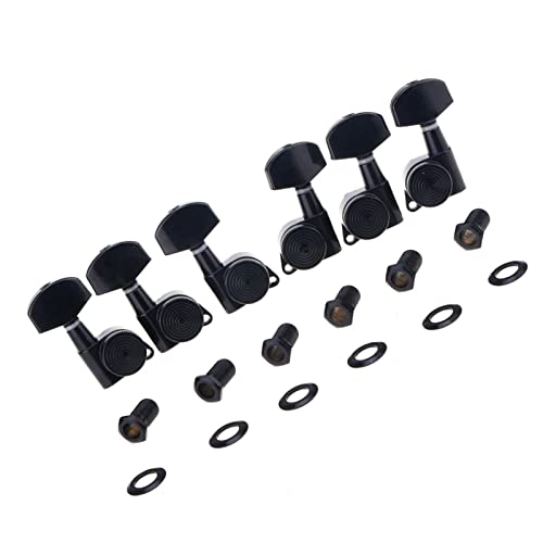 3R3L Black 19:1 Ratio Locking Tuners Tuning Pegs Machines Heads Set For For LP Electric Or Acoustic Guitar Stimmgeräte Ersatzteile für gitarren