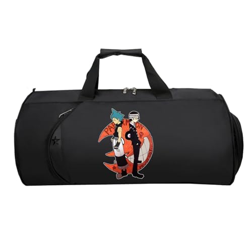 So-ul Eat-er Cabin Bag Anime, Faltbare Reisetasche HandgepäCk, HandgepäCk Unisex G.ym Wochenendtasche Flugzeug(Black 16)