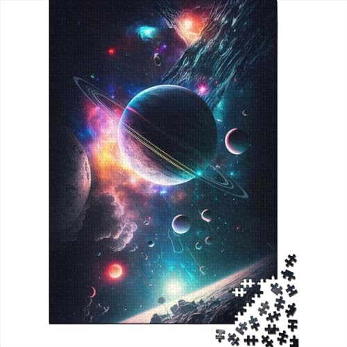 Ein Tanz der Planeten und Sterne, Holzpuzzle für Erwachsene und Jugendliche, 1000 Teile, für Erwachsene und Jugendliche Puzzles für Familienspaß und Spieleabende (Größe: 75 x 50 cm)