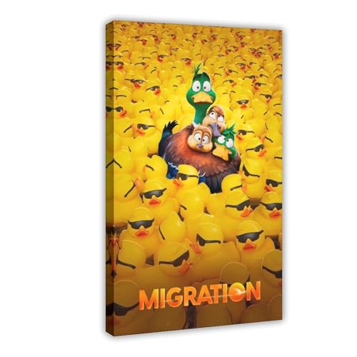 biegzc Filmposter Migration (2023), Filmcover, Leinwandposter, Wandkunst, Dekordruck, Gemälde für Wohnzimmer, Schlafzimmer, Dekoration, 60 x 90 cm