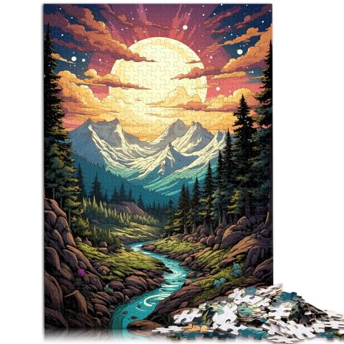 Puzzlespiel, farbenfroh, die Rocky Mountains, 1000 Teile, für Erwachsene, Holzpuzzle, jedes Teil ist einzigartig – anspruchsvolles, unterhaltsames Familienspiel, 1000 Teile (50 x 75 cm)