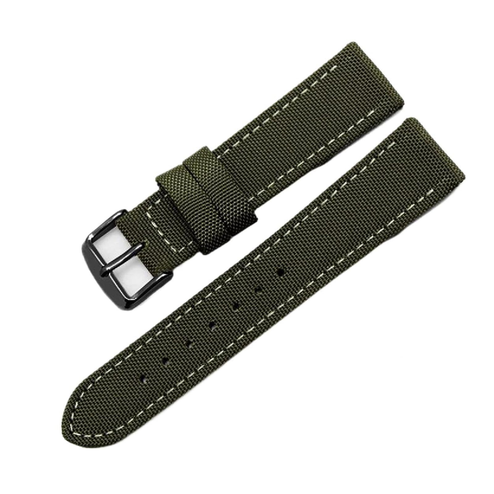 SpaRcz Canvas-Uhrenarmband für Herren, 18-24mm, Farbe 6, 22mm