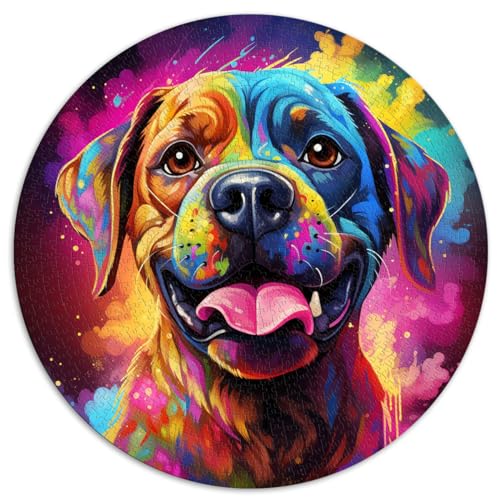 Puzzle, süßer Boxerwelpe, 1000 Teile, Puzzle für Erwachsene, 26,5 x 26,5 Zoll, Puzzle, praktisches Spiel, Familiendekoration, Heimkunstdekor