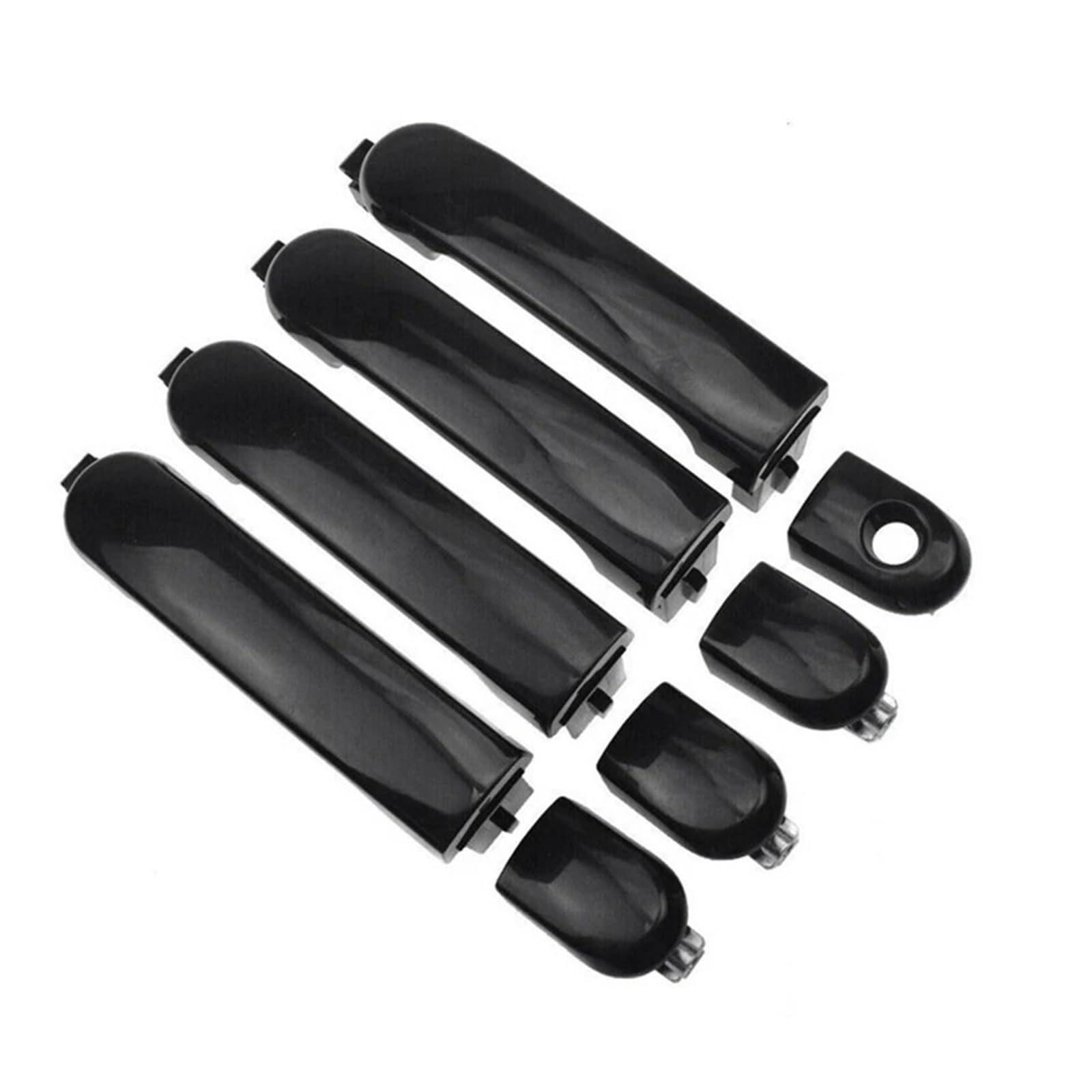 Beifahrerseite Außentürgriff Für Nissan Für Versa 2007-2012 Äußere Türgriff Außentür Pull 1Set Ersatz 80644-EL12A,82646-EL12B 82640-EL12A 82641EL12A Auto Deurgrepen Trim