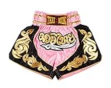 MUAY NATION Muay Thai Shorts für Männer Frauen Slim Cut MMA Boxshorts Training Kickbox-Kleidung Kampfsport-Shorts (DE/NL/SE/PL, Alphanumerisch, M, Regular, Regular, Rosa)