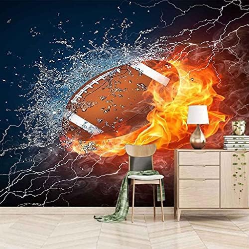 Poster Flamme Rugby 3D Tapeten Wanddekoration Fototapete Sofas Wohnzimmer Wandbild Schlafzimmer-150cm×105cm