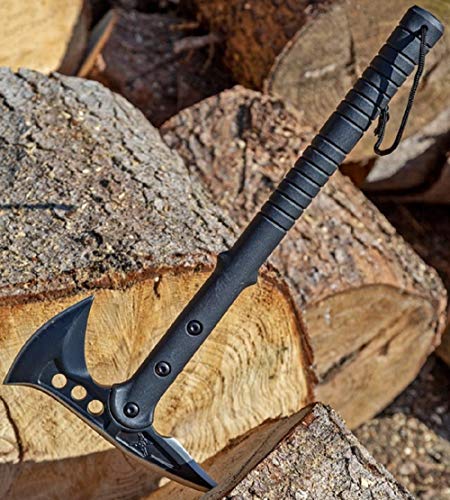 VIKING GEAR® Original Tomahawk M48 Tactical Tomahawks, schwarz - 40 cm lang - Outdoor Beil - Zombie - SWAT - Hawk - Camping - Beil - Survival Zubehör