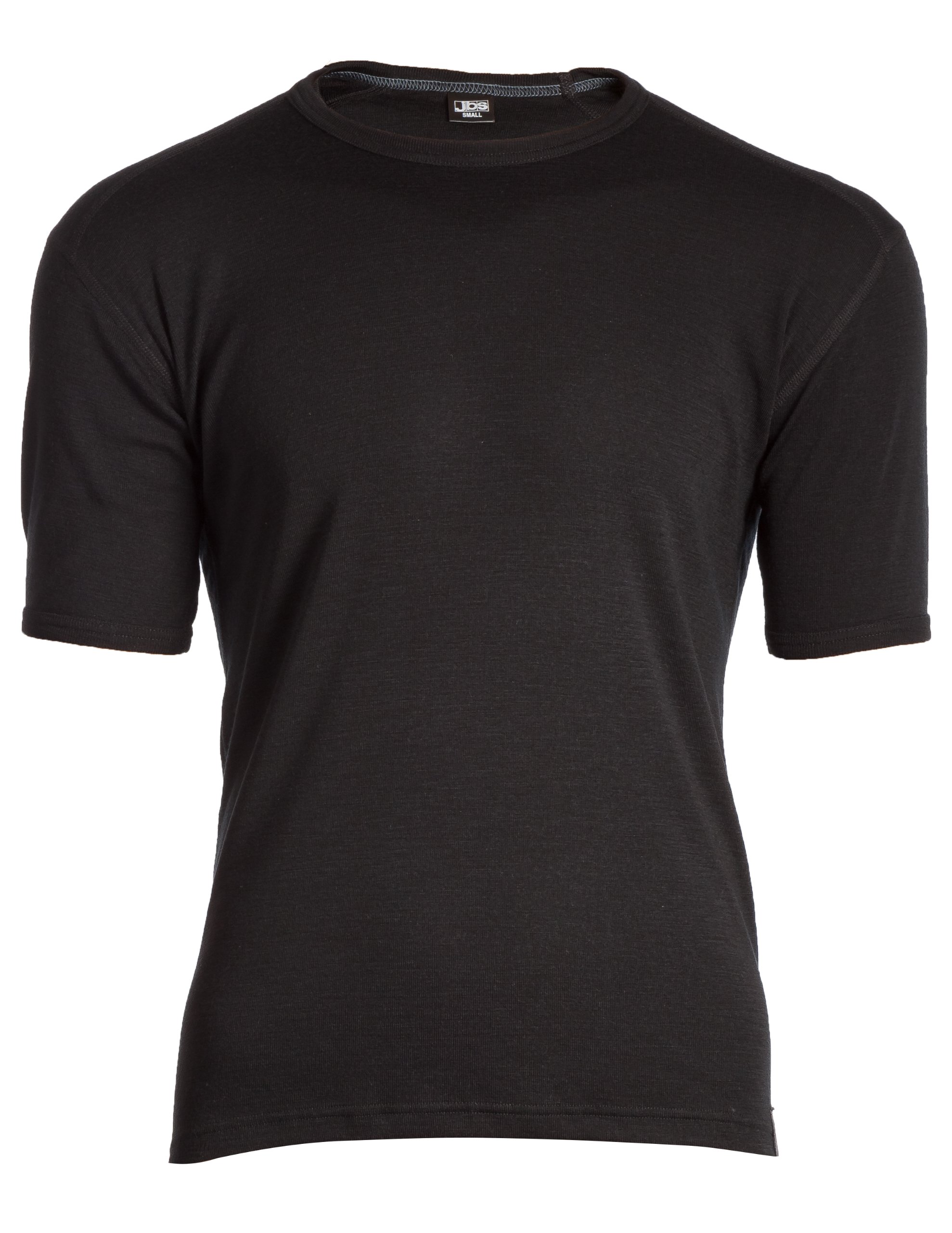 jbs Herren Basic Unterzieh T-Shirt Rundhals Dess. 993 Wool, Schwarz, S