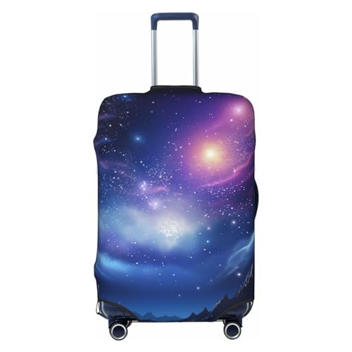 CSGJMYGS Mysterious Stars Gepäckabdeckungen für Koffer, waschbar, modisch, dehnbar, kratzfest, passend für 45,7 - 81,3 cm Gepäck, XL, Schwarz, XL, Schwarz , XL