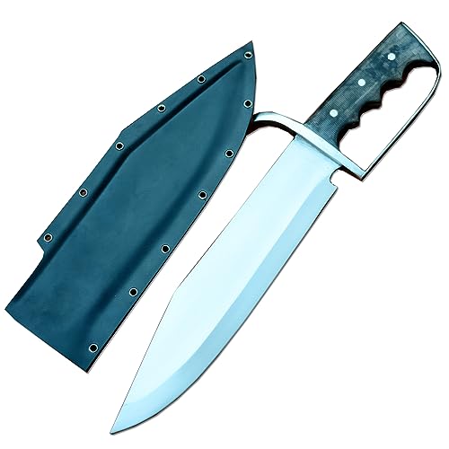 THE NEPAL 30 cm lange Klinge D-Guard Seax Messer-Messer-Handgeschmiedetes Messer-Seax mit Kydexscheide