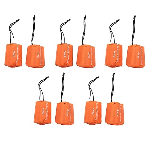 SICOSALT 10 Pack Not Schlaf Sack Thermische wasserdichte Decke für Aussen Camping Wandern