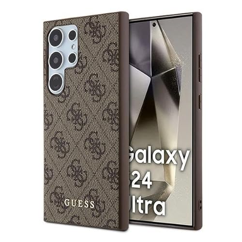 CG Mobile Guess GUHCS24LG4GFBR Hülle für S24 Ultra S928 braun hardcase 4G Metal Gold Logo