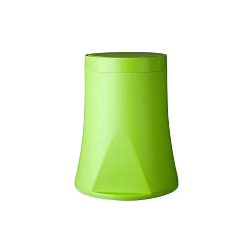 Mülleimer für den Innenbereich 12l Mülleimer, Hausmüllkorb, Küche, Wohnzimmer, Badezimmer, abgedeckt, große runde Mülleimer, Schlafzimmer, Büro, Papierkorb Dekorativer Haushaltsmülleimer(Green)