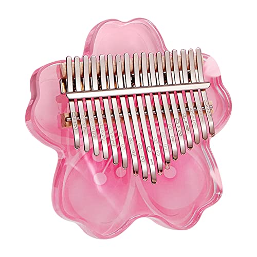 Beruf Kalimba Daumenklavier mit 17/21 Tasten, Lernanleitung und Stimmhammer, Acryl-Fingerklavier für Kinder, Anfänger, Daumenklavier mit 21 Tasten, Kalimba, Daumenklavier mit 17 Tasten, Daumenklavier