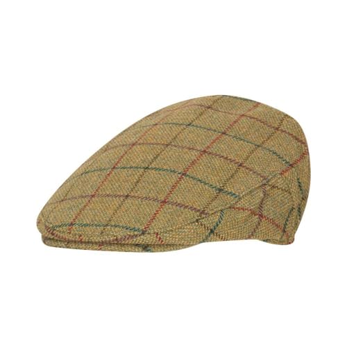 WALKER AND HAWKES - Derby Tweed Cambridge Flat Cap, Beige Tweed, 62