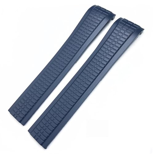 IOTUP Für Patek Aquanaut Philippe Armband 5164A 5167A Schwarz Blau Weichgummi Gebogenes Ende Armbänder 21 mm Uhrenarmband, Rose Buckle-21mm, Achat