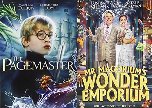 Magical Pagemaster + Mr. Magorium's Wonder Emporium Magical DVD Set Classic Family Fantasy Movie Bundle Double Feature