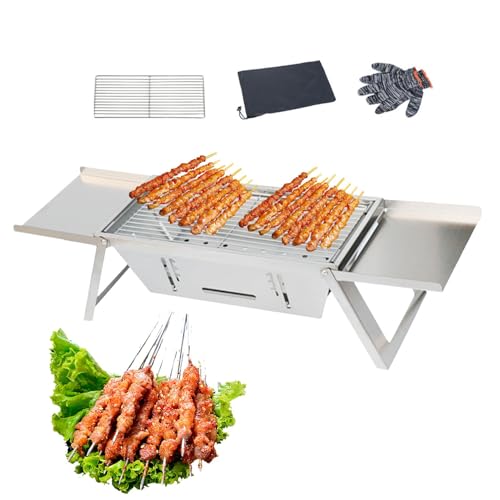 Barbecue-Grillofen, faltbarer Holzkohlegrill | Campinggrill faltbarer BBQ-Kocher - Tragbarer Campinggrill für Outdoor-Reisen, Rucksackreisen