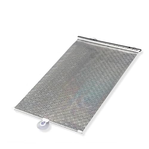 Auto-Sonnenschirm Auto-Windschutzscheiben-Stretch-Sonnenschutz, Einziehbarer Typ Aluminiumfolie Reflexion Anti-UV-Sonnenschutz Sommer-Auto-Außenzubehör Frontscheibenabdeckung(45x125cm 50x125cmB)