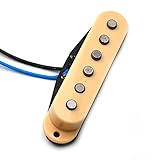 ZENGXUE ALNICO 5 SINGLE SPILL SPREETED TOP Faser Bobbin Pickup E-Gitarren-Pickup-Hals/Mittlere/Brücke 50/50 / 52mm Gelb Humbucker Tonabnehmer Set (Color : 52mm(Bridge))