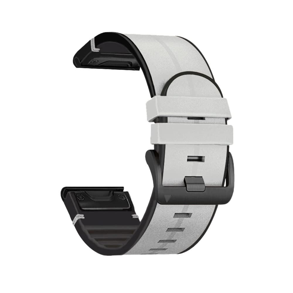 NEYENS 26 x 22 mm Uhrenarmband für Garmin Fenix 7X 6X 5X Plus 3HR Silikon-Leder-Schnellverschluss-Armband für Fenix 6 7 5 935 Watch, 26mm Fenix 6X 6XPro, Achat