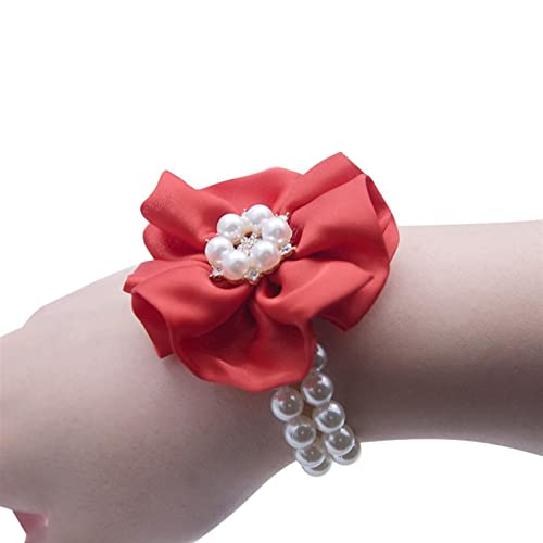 Ein Armband mit Blumen, ein Handgelenk mit Blumen Hand Handgelenk Blume Rosa Hand Corsage Blumen Brautjungfer Armband Braut Armband Zubehör Hochzeit Hände Handgelenk Corsage (Color : Style 8), One