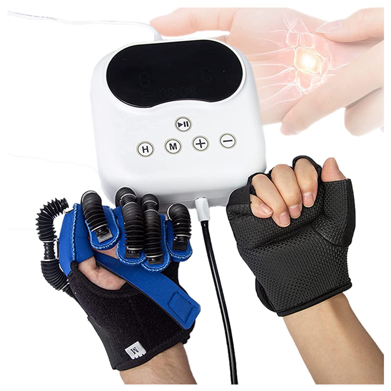 Arthritis Schlaganfall Halbseitenlähmung Patient Finger und Handfunktion Rehabilitationstrainer Roboter Lindert Schmerzen Bei Arthritis Leicht Und Tragbar (L,Left Hand)