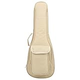 Ukulele-Tragetasche Wasserdichte, stoßfeste Oxford-Stoff-Ukulele-Tragetasche mit verstellbaren Gitarrenteilen mit Schultergurt (Beige) Performance-Zubehör Tasche Für Ukulele Ukulele Tasche