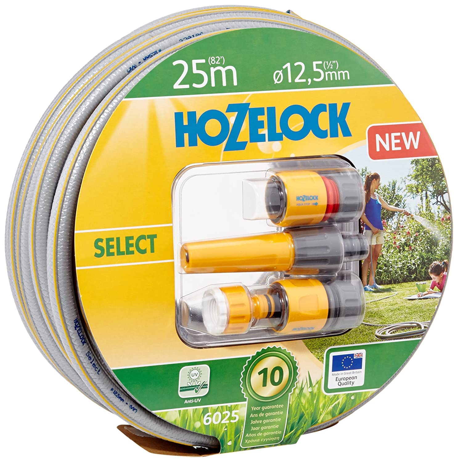 Hozelock 25 m Select Schlauch Starter-Set mit 12,5 mm Durchmesser