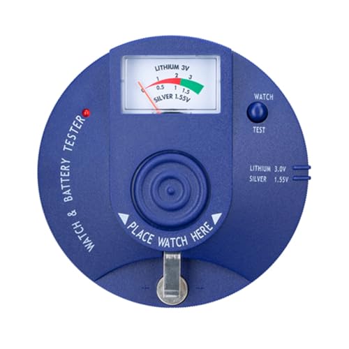 Yunnaty Tester für Quarzuhrwerke, Pulstester für Uhrenbatterien in Rundform und Batterieanalysator für 1,5 V und 3 V Knopfzellen