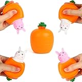 Pop Up Carrot Bunny, Rabbit Squeeze Toy, Pop Up Carrot Bunnies, Squeeze Toys Squishes Carrot Rabbit Fidget Toys, Cheap Fidget Toys, Easter Pop Fidget Toys (pink,10pcs)