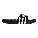 adidas Herren Damen Badeschuhe Poolsandalen Adissage, Farbe:Schwarz, Artikel:- core Black/Cloud White, Schuhgröße:EUR 37