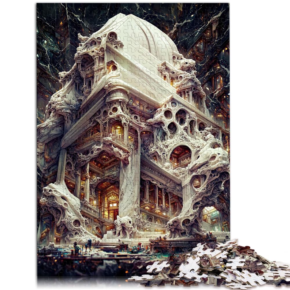 Puzzle-Geschenk „Eine Schwarze Marmorhalle“, lustiges Puzzle für Erwachsene, 1000-teiliges Holzpuzzle, ganze Familie, 1000 Teile (50 x 75 cm)